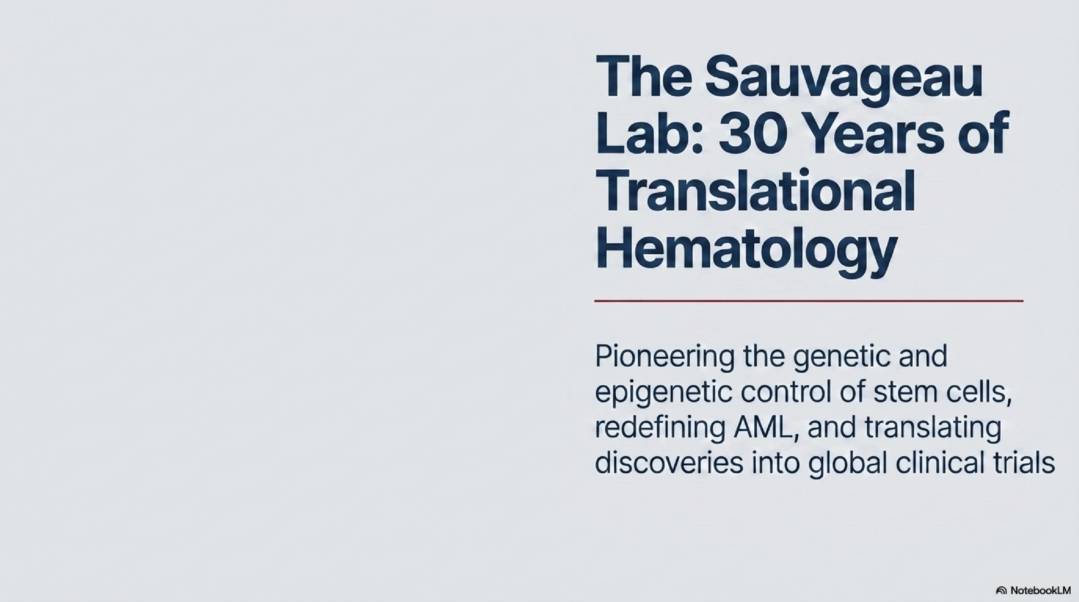 30 Years of Translational Hematology