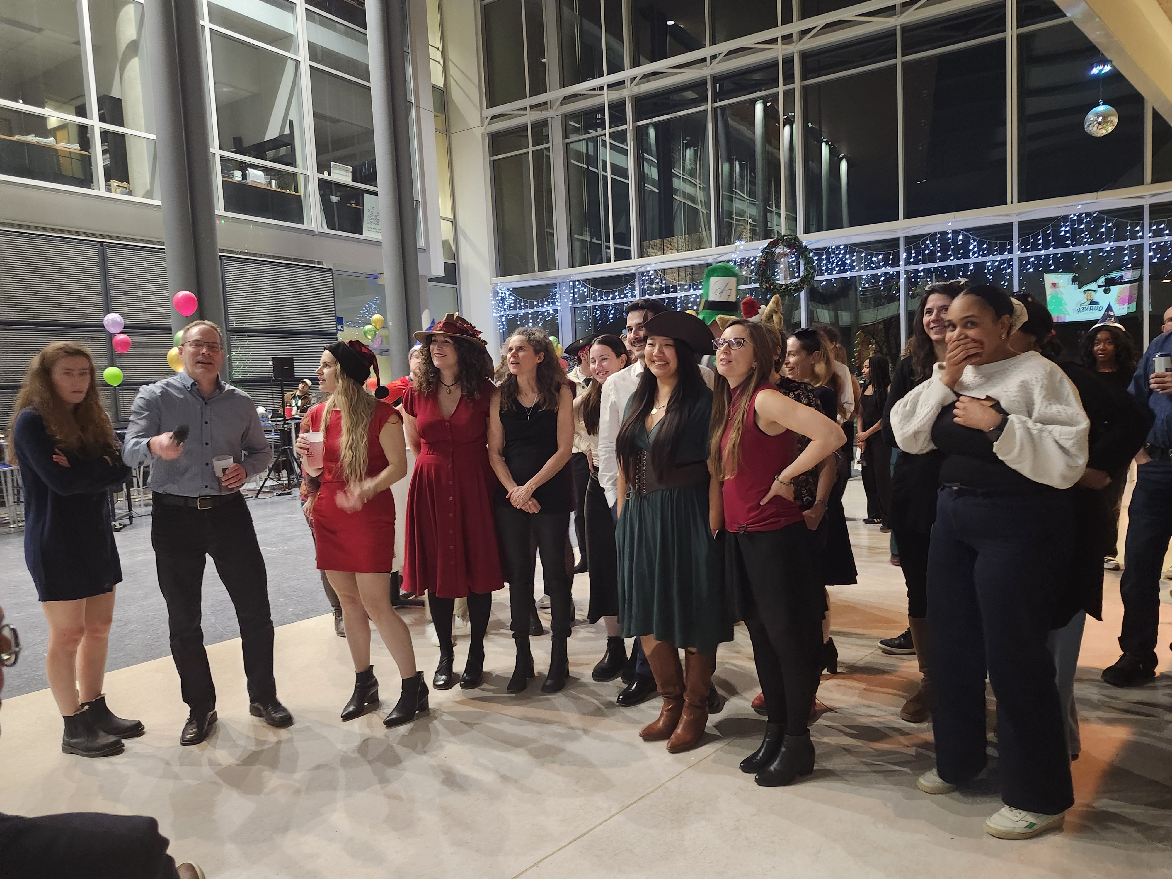 The lab gathers for our annual holiday celebration at IRIC.
